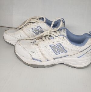 New Balance 409 Womens Sneakers White Blue Size 7.5 WX409WL Used 2012